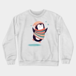 Penguin in Christmas sweater Crewneck Sweatshirt